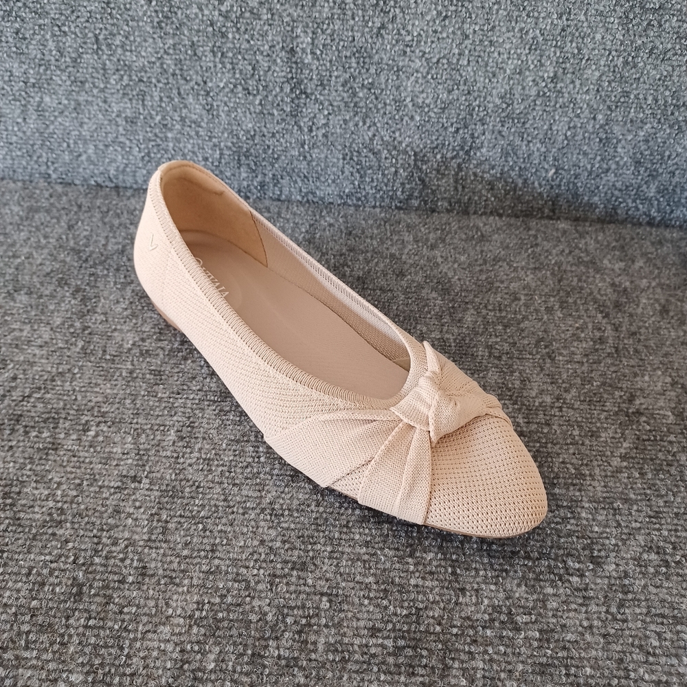 Vivaia Almond Toe Knotted Flats Bibi Shoe Size 42 US 10.5 Women Minimalist Almon